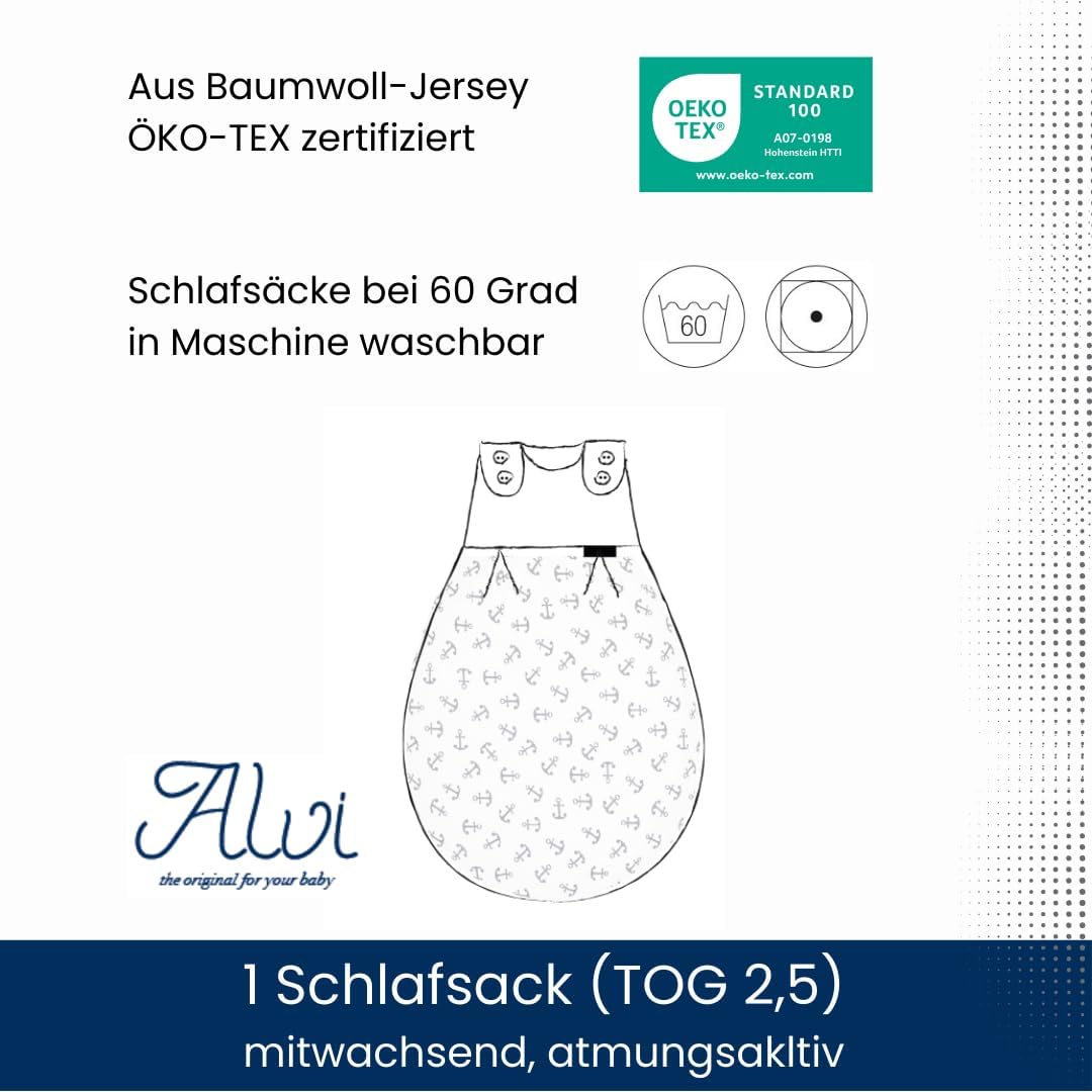 ALVI Ganzjahresschlafsack 2,5 TOG 50/56