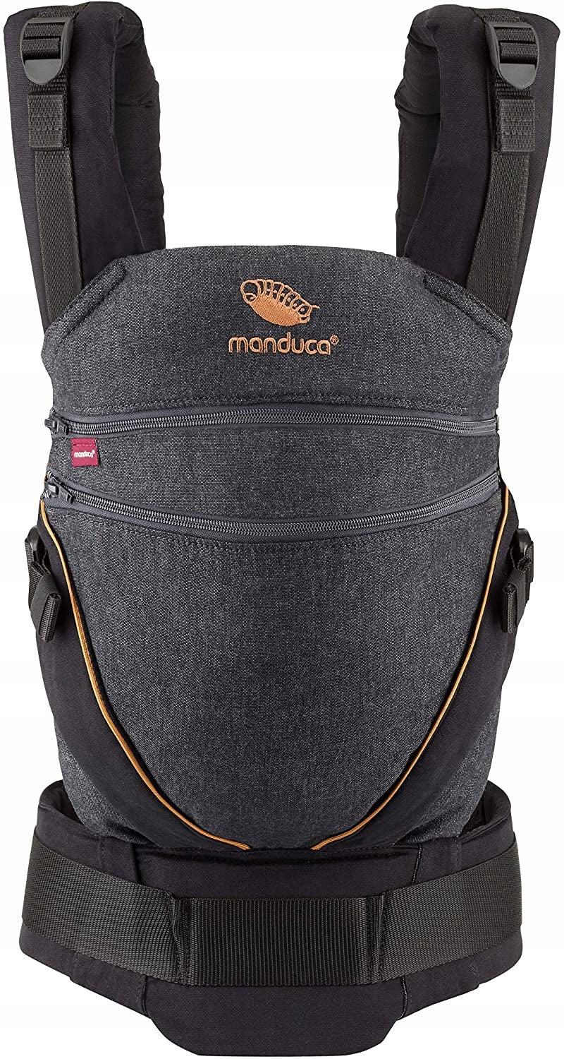 MANDUCA XT nosidełko klamrowe bawełna organiczna, nosidełko dla dzieci denim black/toffee