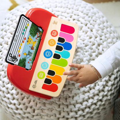HAPE Cal's First drewniane pianinko dotykowe z nutkami 6 melodii