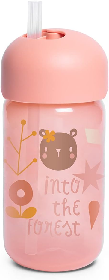 SUAVINEX Straw Trainer Cup nerozlievací pohár so slamkou 340 ml 18 m+