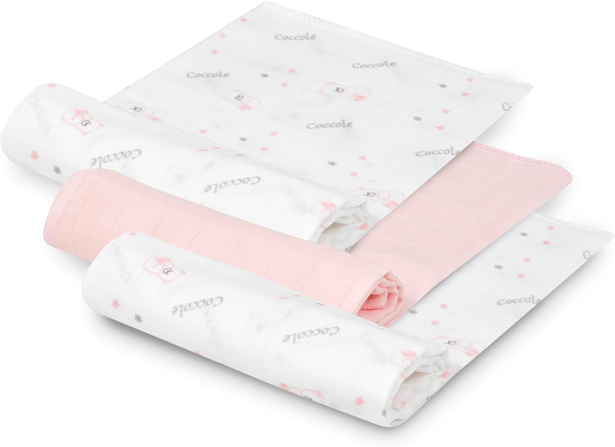 INTERBABY Bambus-Mullwindel-Unterlagen, 55 x 70 cm, 3 Stück
