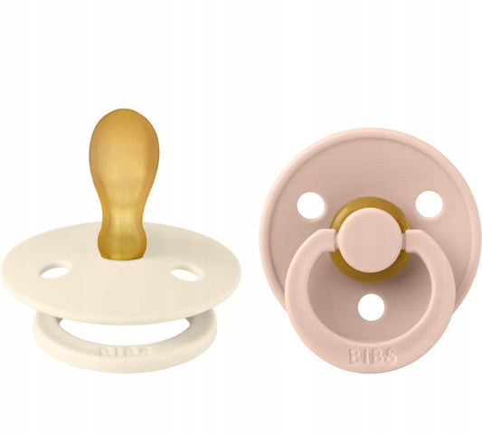 BIBS COLOUR Schnuller 2er-Pack Naturkautschuk 6 Monate+ SYMMETRISCH
