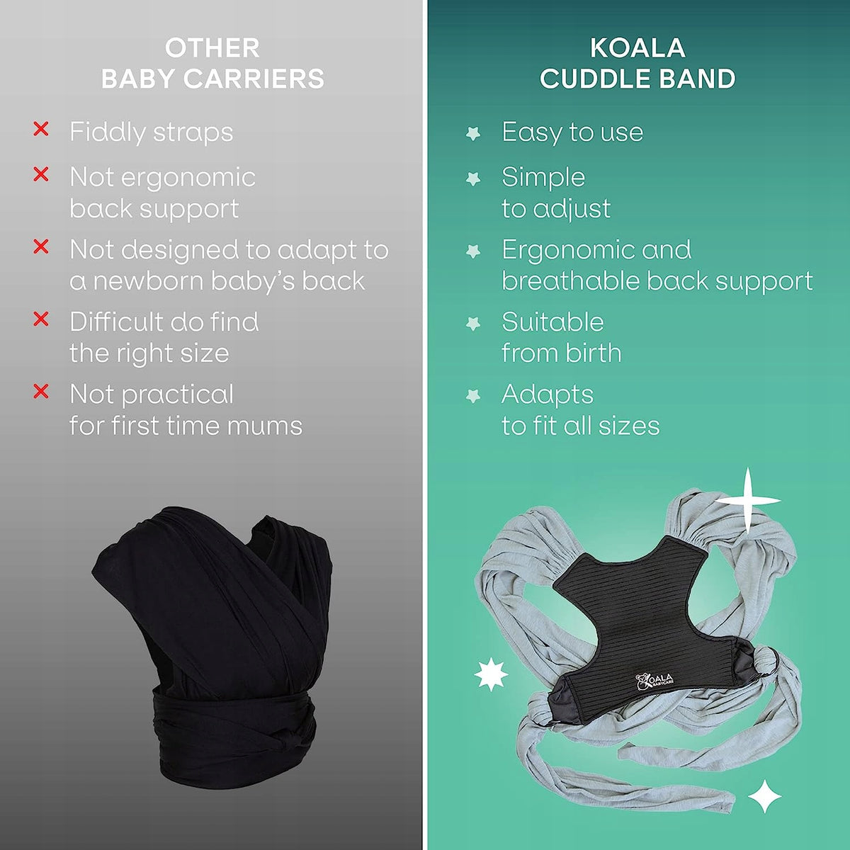KOALA BABYCARE 2-in-1 Babytragetuch