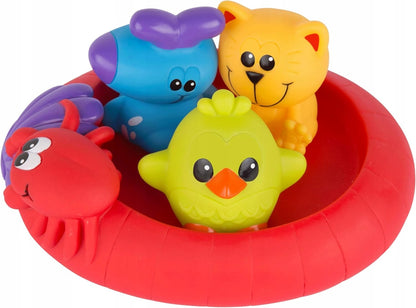 PLAYGRO Splash and Float Bade-Quietsch-Spielzeug 6 M+ 4er-Set