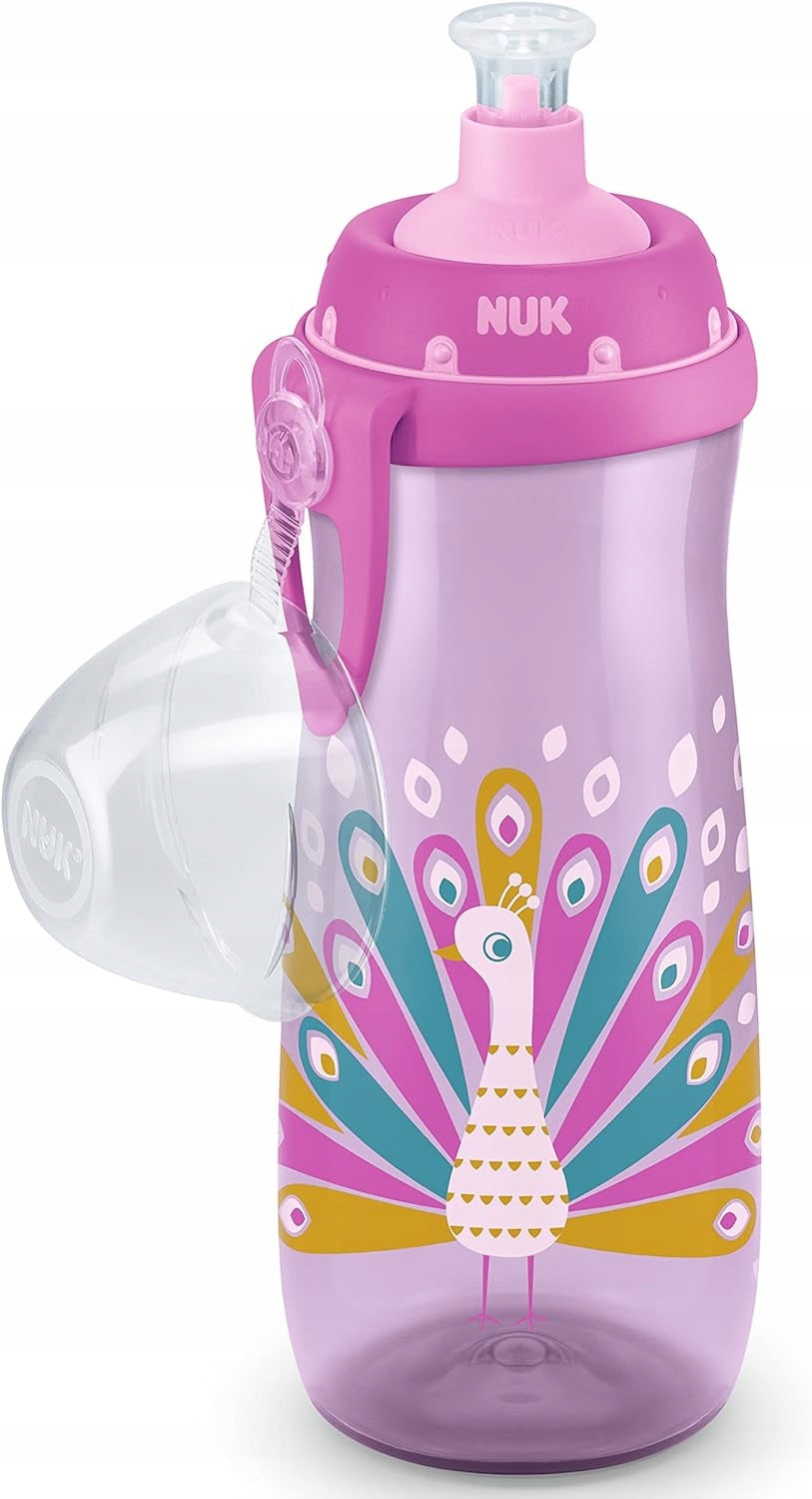 NUK Sports Cup TRINKFLASCHE 24 m+ Push-Pull-Tülle 450 ml CHAMÄLEON-EFFEKT