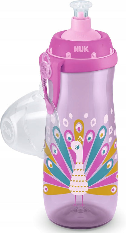 NUK Sports Cup TRINKFLASCHE 24 m+ Push-Pull-Tülle 450 ml CHAMÄLEON-EFFEKT