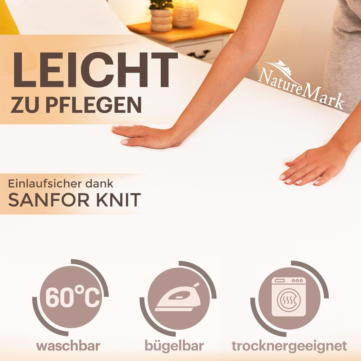 NATUREMARK Spannbettlaken x2 70x140