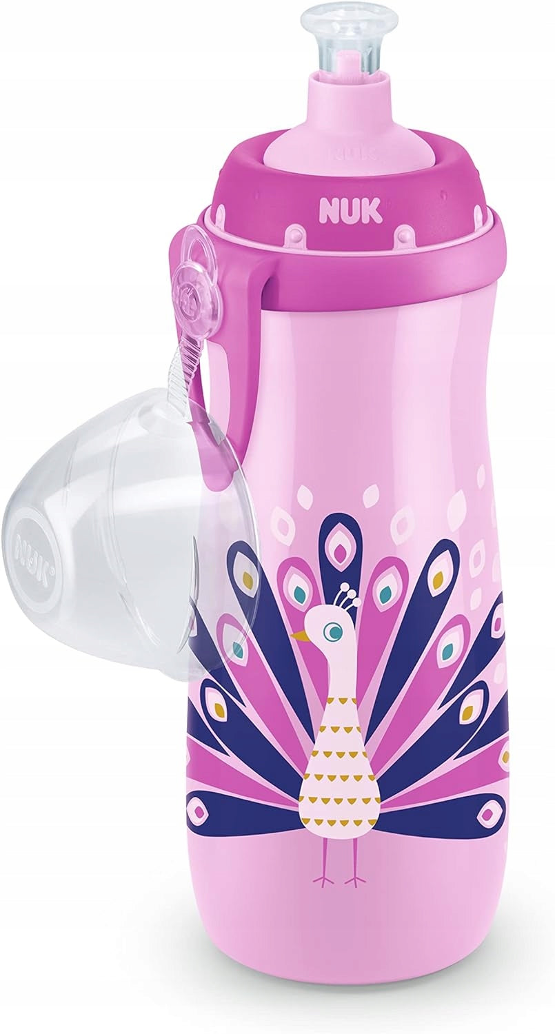 NUK Sports Cup TRINKFLASCHE 24 m+ Push-Pull-Tülle 450 ml CHAMÄLEON-EFFEKT