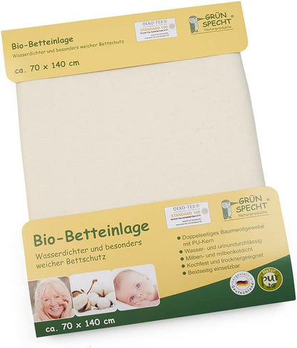 NATURSPECHT wasserdichter Matratzenschoner 140x70 cm BIO