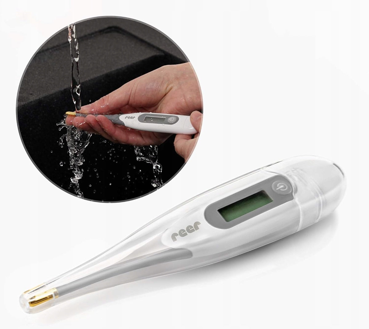 REER ExpressTemp elektronisches LCD-Thermometer mit Goldspitze