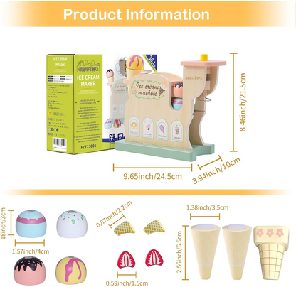 SMARTWO Holz-Eismaschine Set