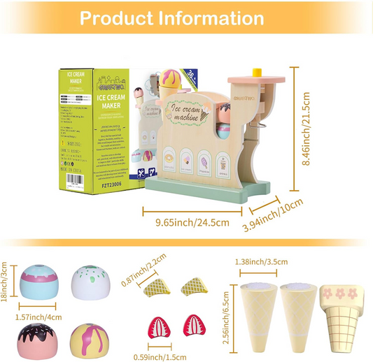 SMARTWO wooden ice cream making set