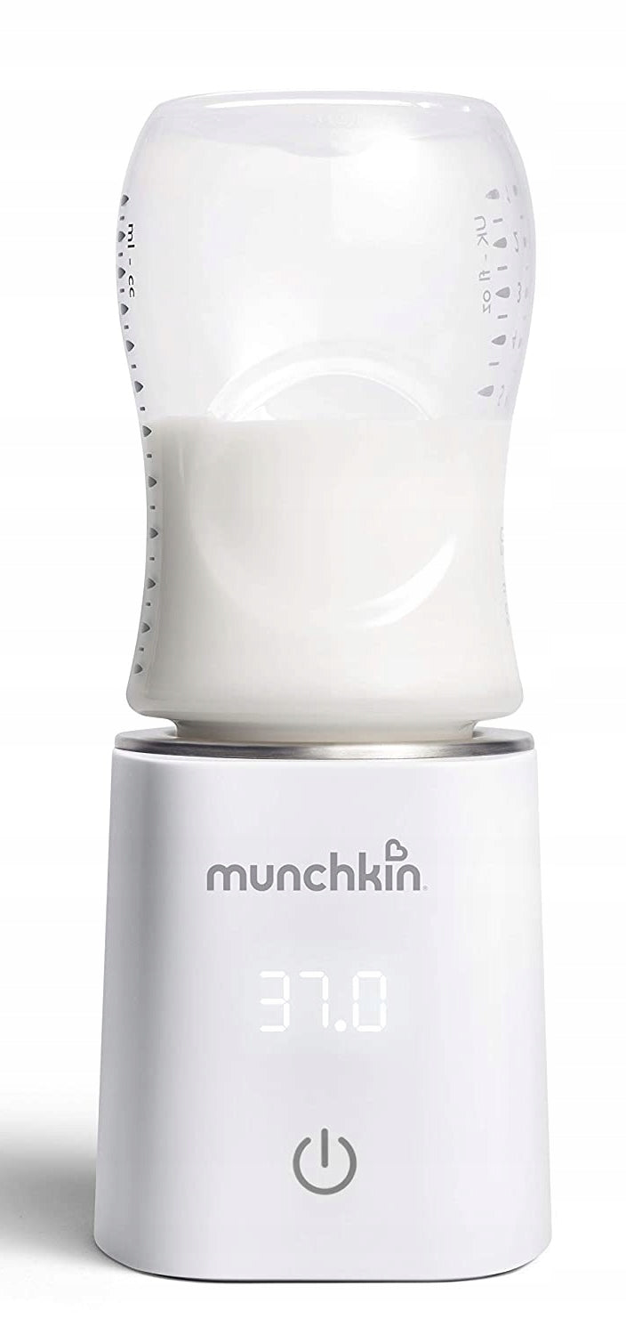 MUNCHKIN 37° cyfrowy podgrzewacz do butelek biały, cyfrowy podgrzewacz do mleka 37°C