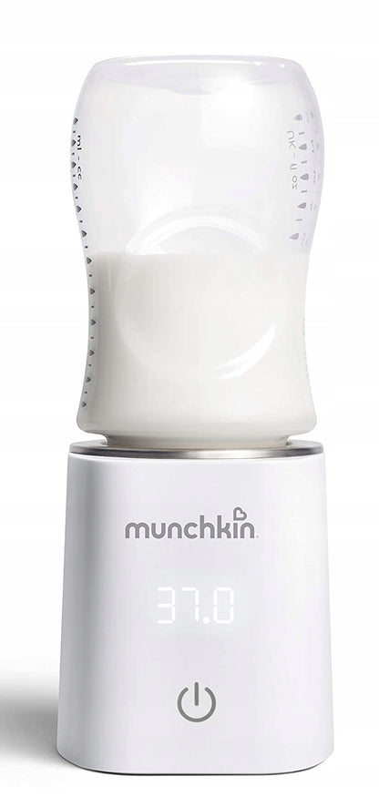 MUNCHKIN 37° cyfrowy podgrzewacz do butelek biały, cyfrowy podgrzewacz do mleka 37°C