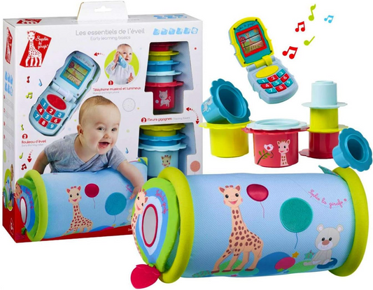 SOPHIE LA GIRAFE Geschenkset Rolle Telefon Becher 10tlg.