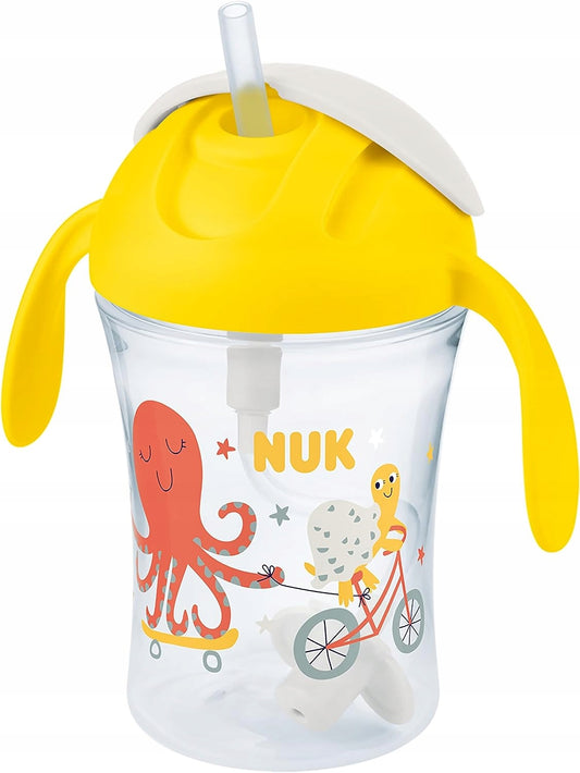 NUK Motion Cup Trinklernbecher 8m+ mit flexiblem Strohhalm