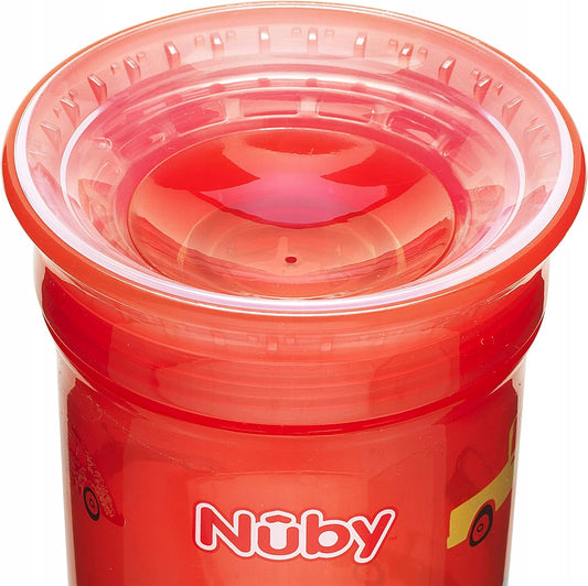 NUBY Sipeez AUSLAUFSICHERER BECHER 300 ml 360-Grad-Trinköffnung AUTOS 1 Stück – Produktfoto 2