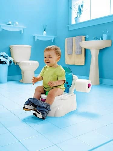 FISHER PRICE nocnik Moja Pierwsza Toaleta DE interaktywny nocnik dla dziecka uczącego korzystania z toalety