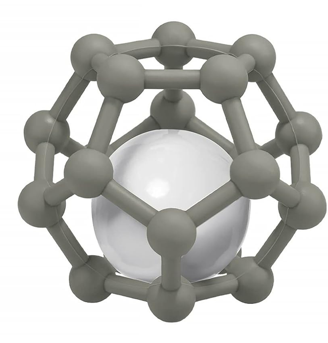 MCGMITT Beißball Silikon-Beißring mit Rassel 8,5 x 10 cm