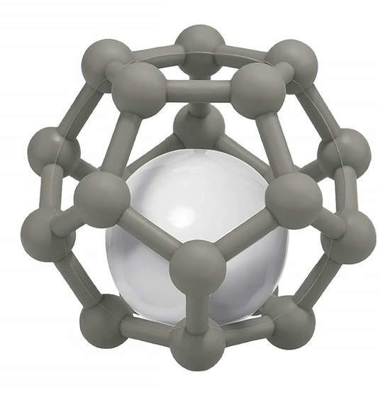 MCGMITT Teether Ball Μπάλιτσα οδοντοφυΐας σιλικόνης με κουδουνίστρα 8,5 x 10 εκ.