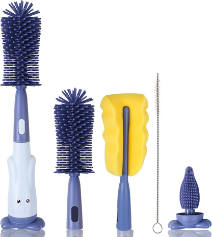 ABIRDON 3-in-1 Silikon-Reinigungsbürsten für Flaschen, Sauger, Strohhalme 28cm