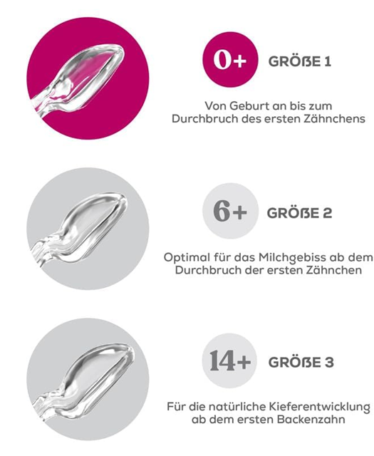 DENTISTAR Beruhigungssauger Silikon 3x 0-6 Monate