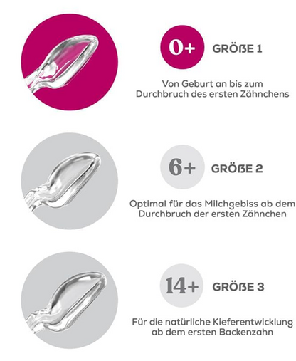 DENTISTAR Beruhigungssauger Silikon 3x 0-6 Monate