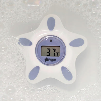 TOMMEE TIPPEE in Bath TERMOMETR 2w1 kąpielowy i pokojowy, cyfrowy, pływający, biało-niebieski
