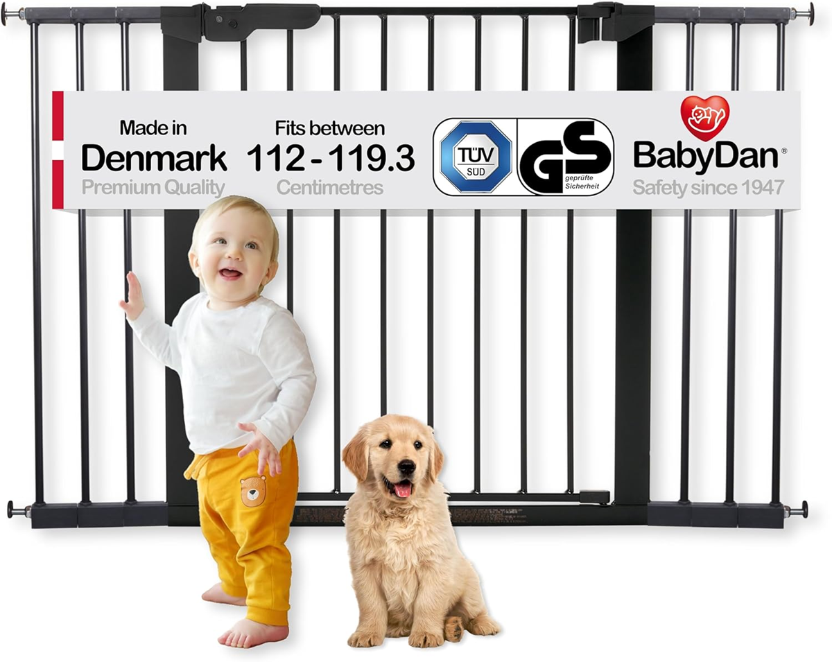 BABY DAN PREMIERE Treppenschutzgitter, schraublose Montage, 112-119,3