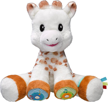 VULLI sensorisches Kuscheltier Giraffe mit Melodien 25 x 27 cm