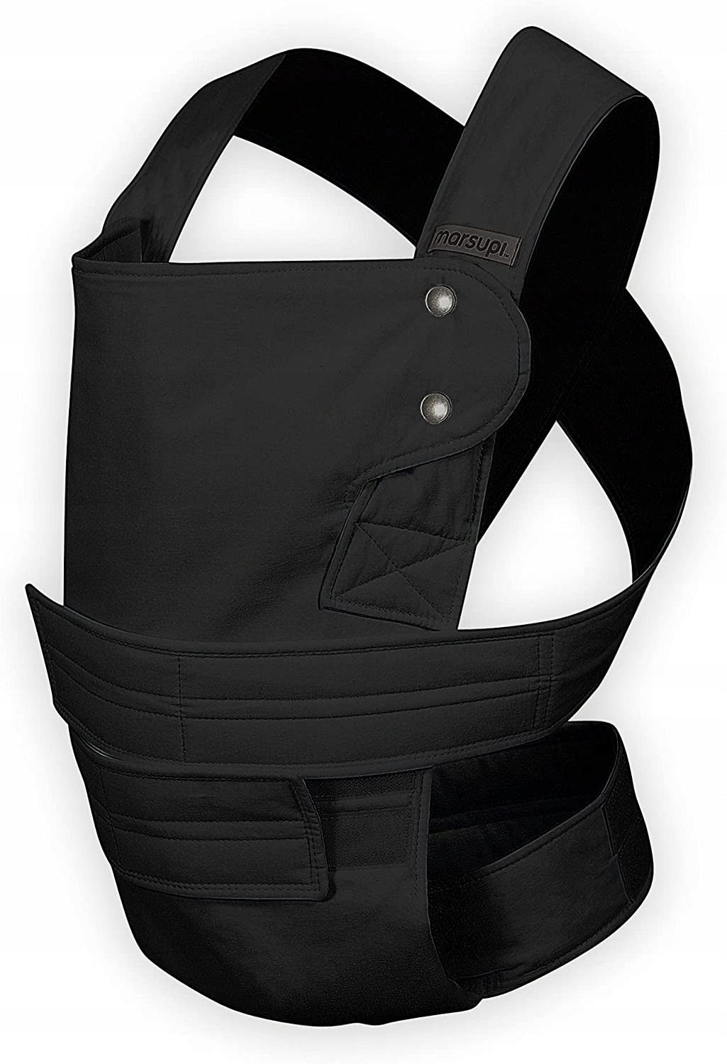 MARSUPI 2.0 nosidełko ergonomiczne S/M 3,5 - 15 kg, czarne, miękkie nosidło dla niemowląt z pozycją M