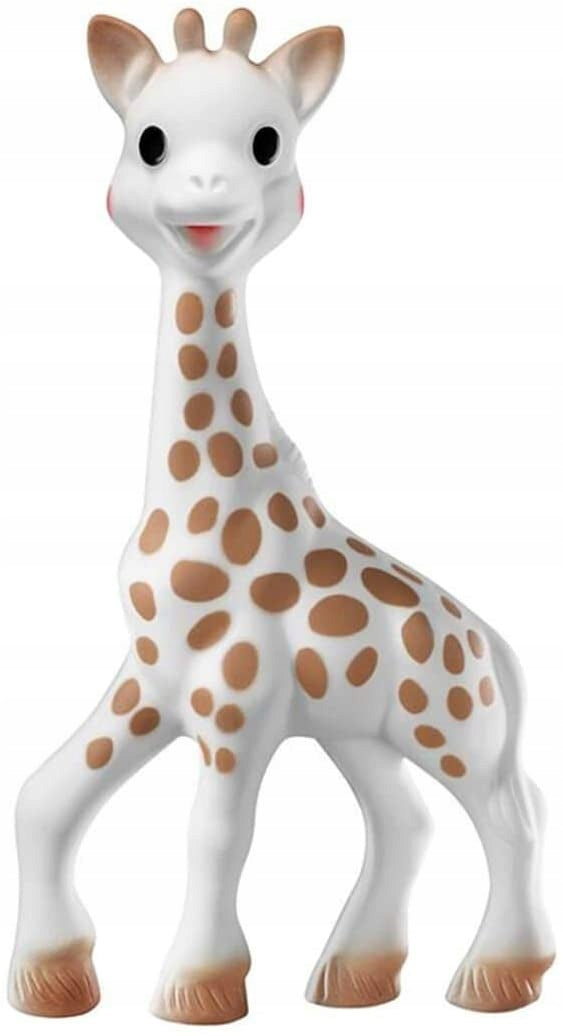 ŻYRAFA SOPHIE zestaw dla niemowląt gryzak naturalny grzechotka zawieszka, klasyczna Żyrafa Sophie 18 cm