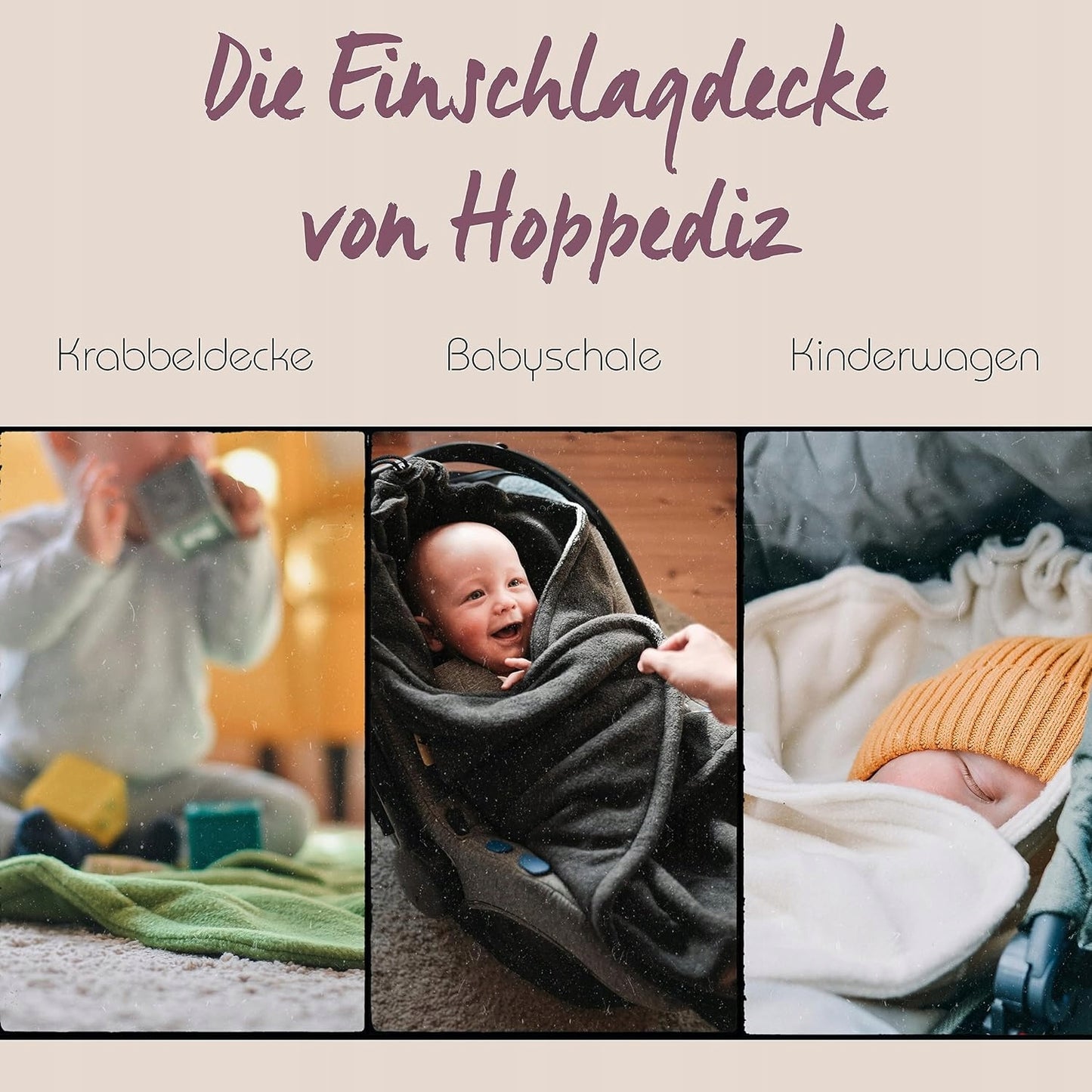 HOPPEDIZ otulacz kocyk do fotelika 3 i 5 punktowe pasy POLAROWY