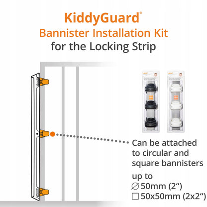 LASCAL KiddyGuard Treppenwangen-Befestigungsset für Gurt 14–50 mm