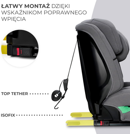 KINDERKRAFT SAFETY FIX 2 i-Size Autositz 9-36kg Gr. 1/2/3 ISOFIX