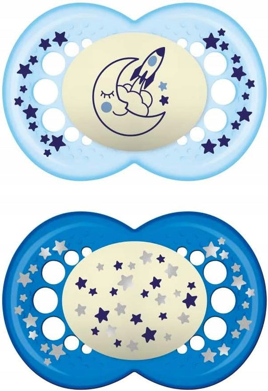MUM ORIGINAL NIGHTorthodontic soothersglow in the darkage 16 months+LATEXBPA and BPS freePost-sale condition