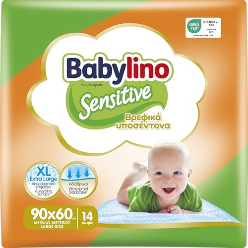Babylino Sensitive Wickelunterlagen 90 x 60 cm x14