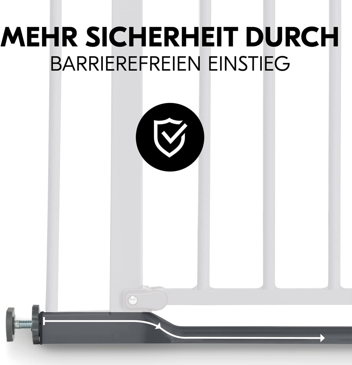 HAUCK Clear Step Treppenschutzgitter, schraubloses Montage, 96-101