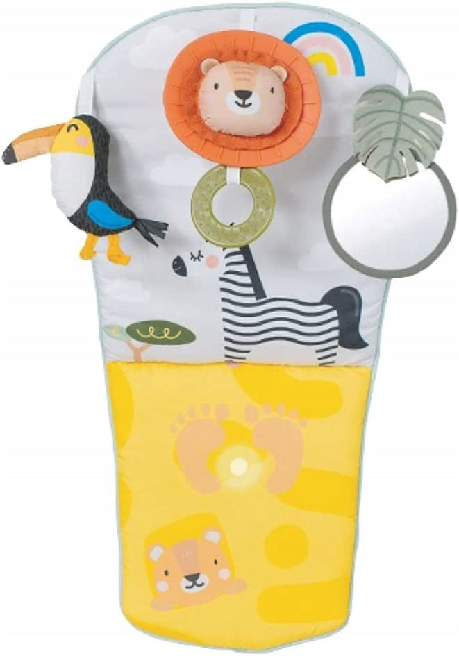 TAF TOYS centrum aktywności do auta z lusterkiem, kolorowa zawieszka sensoryczna z lusterkiem i zwierzątkami