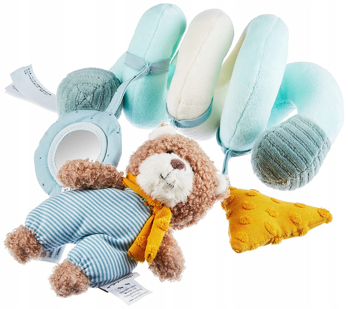STERNTALER spirala do wózka łóżeczka Miś Ben "N - turkusowa zawieszka z misiem do wózka i łóżeczka dla niemowląt