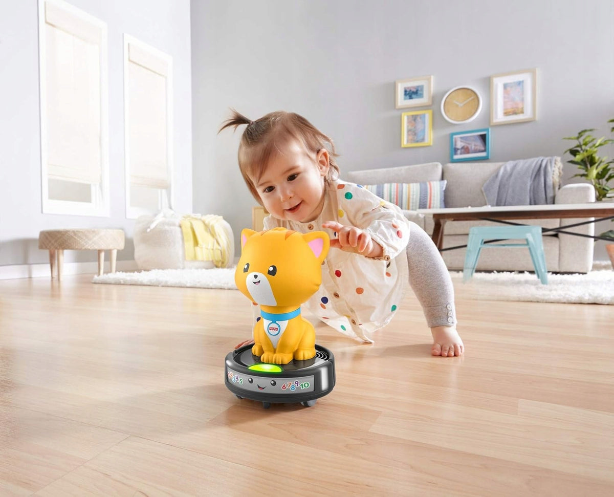FISHER-PRICE GMX70 Katze auf Saugroboter Melodien und Lichter