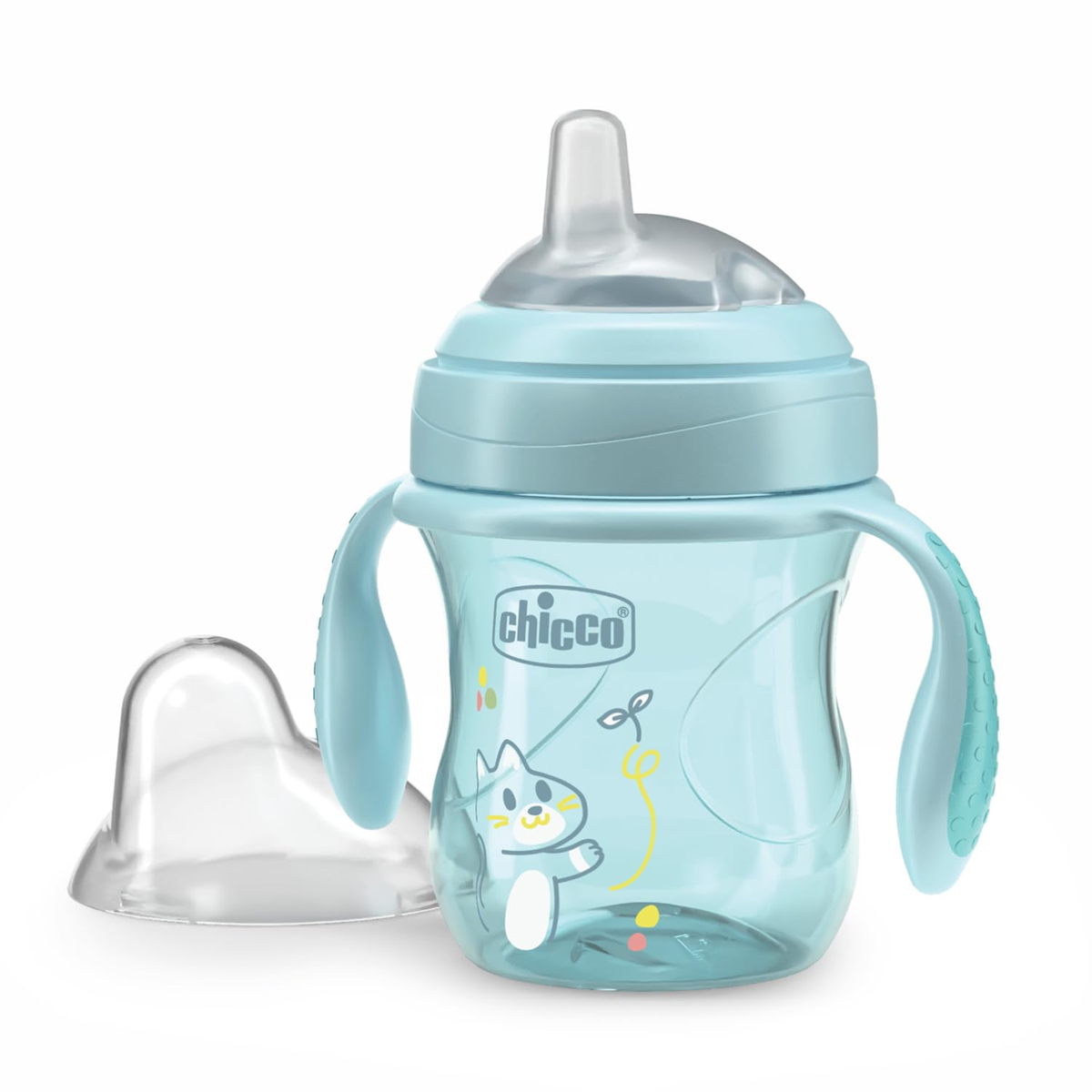 CHICCO Transition Cup Trinklernbecher mit Schnabeltülle und Griffen 200 ml 4m+