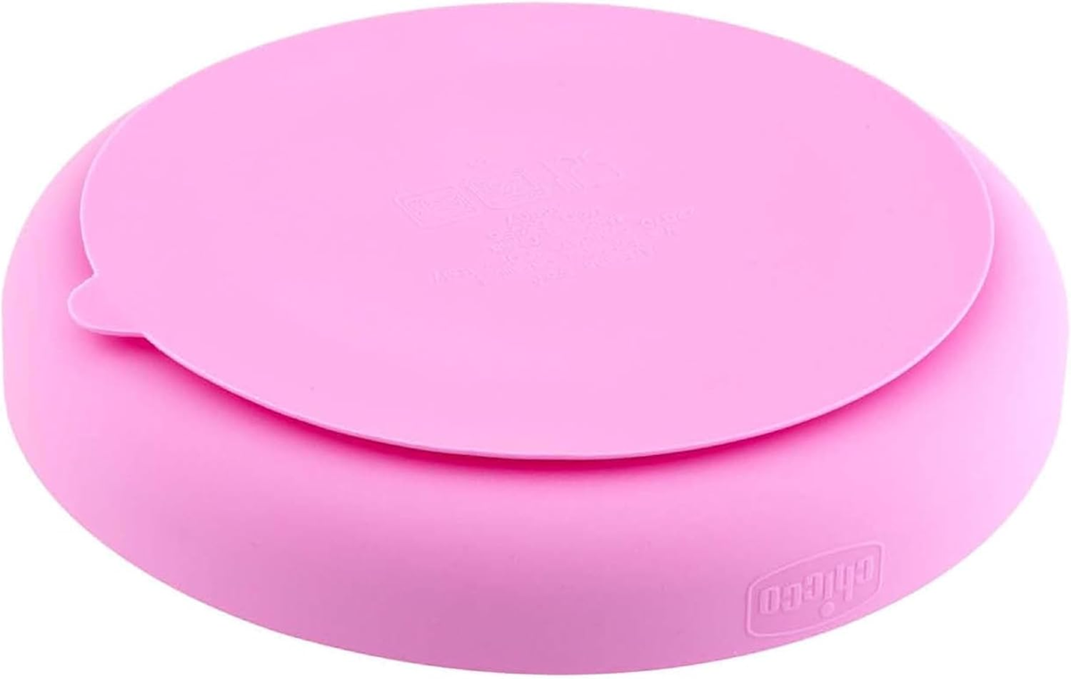 CHICCO Easy Menu Silikonteller dreigeteilt mit Saugnapf 12 M+