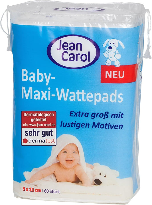 JEAN CAROL Baumwollkosmetikpads 9x11 cm, 60 Stück