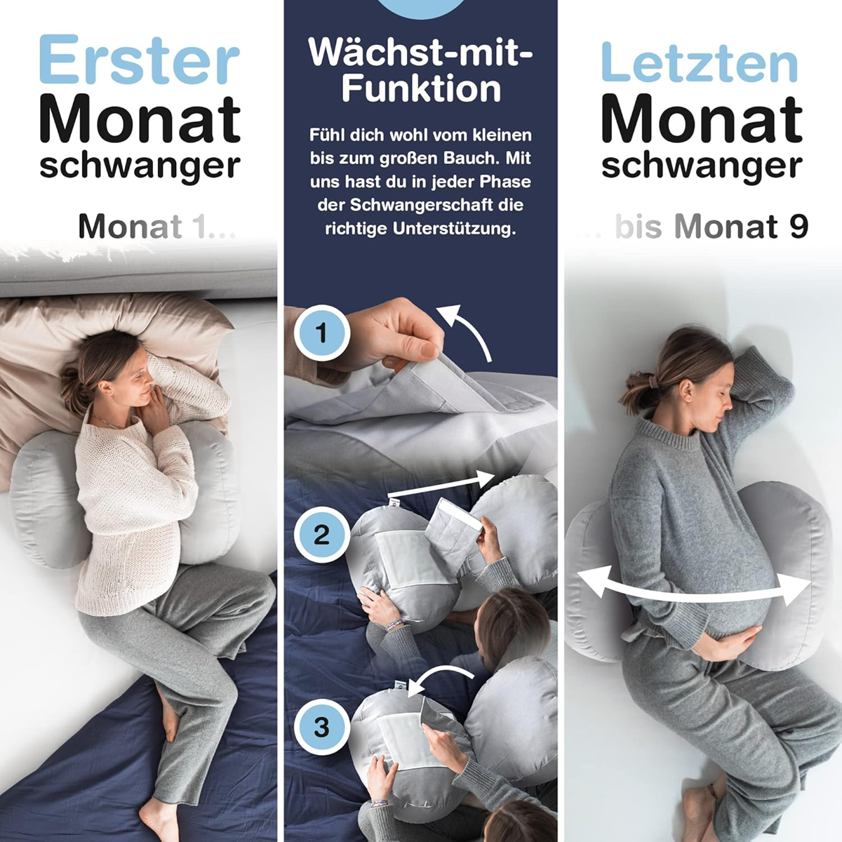 BABYBEFUN Schwangerschaftskissen kompakt
