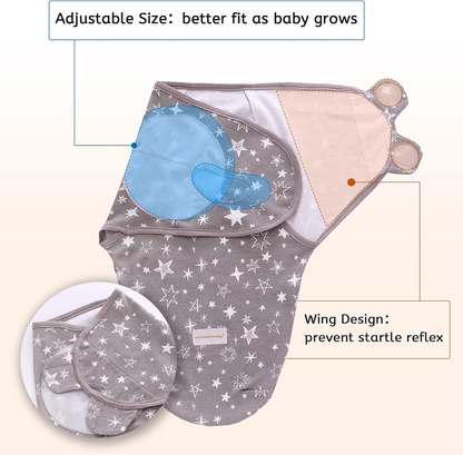 MIRACLE BABY Pucktuch Schlafsack 0-3 Monate x3