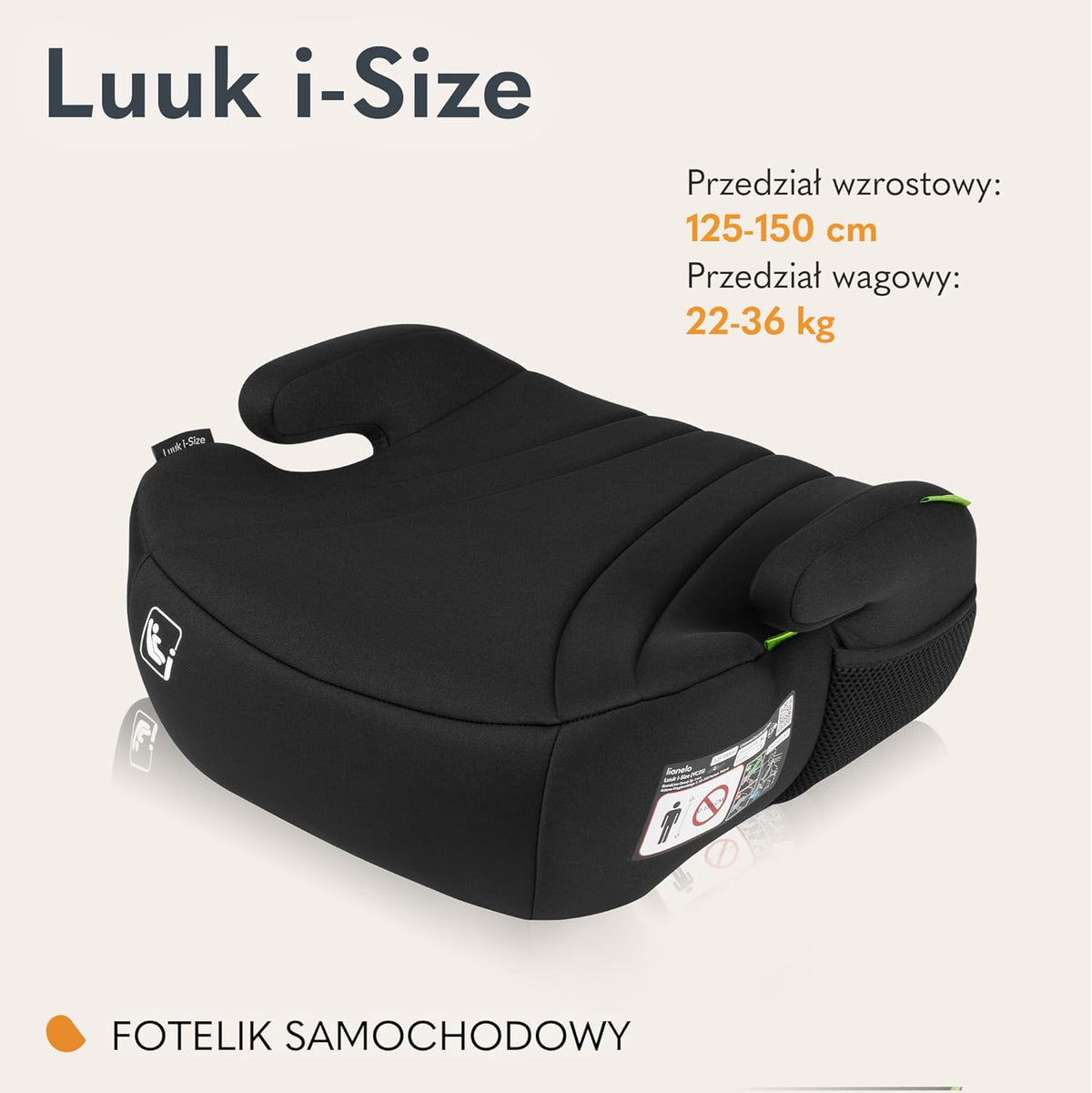 LIONELO LUUK I-SIZE Autositz SITZERHÖHUNG bis 36kg