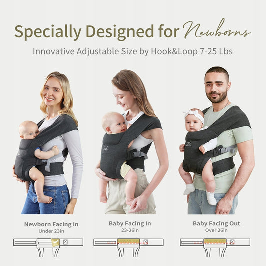 MOMTORY porte-bébé ergonomique 3 - 12kg
