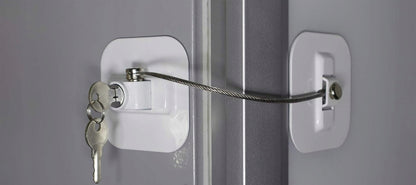 CHILD SAFETY LOCK Sicherung für Schränke und Schubladen 19 cm + 2 Schlüssel