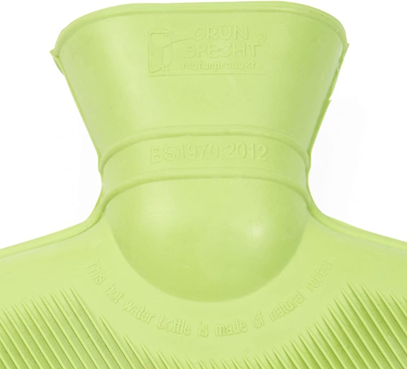 GRUNSPECHT Gummi-Wärmflasche 2 Liter + Baumwollbezug 20 x 33 cm